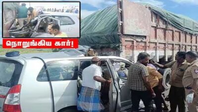 மதுரை – தூத்துக்குடி 4 வழி சாலையில் லாரியும் வேனும் மோதல்: 3 பேர் பலி