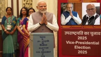 துணை ஜனாதிபதி தேர்தல்: முதல் நபராக மோடி வாக்களித்தார்