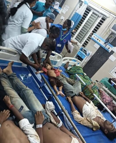 கரூர் த.வெ.க. கூட்டத்தில் பெரும் சோகம்: நெரிசலில் சிக்கி 39 பேர் பலி; பலர் படுகாயம்