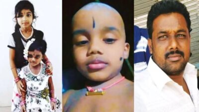 மனைவி கள்ளக்காதலனுடன் சென்றதால் ஆத்திரம்: 3 குழந்தைகளின் கழுத்தை அறுத்துக்கொன்ற தந்தை