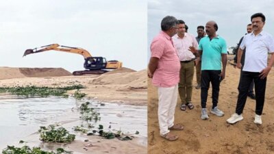 சென்னை அடையாறு முகத்துவாரத்தில் முதலமைச்சர் ஸ்டாலின் இன்று ஆய்வு