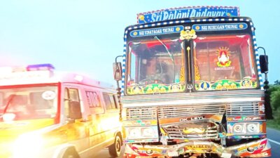 விக்கிரவாண்டி அருகே பைக் மீது லாரி மோதியதில் தந்தை–மகள் உயிரிழப்பு