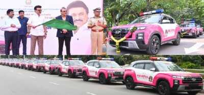 சென்னையில் பெண்களின் பாதுகாப்புக்காக 80 இளஞ்சிவப்பு ரோந்து வாகனங்கள் : முதல்வர் ஸ்டாலின் கொடி அசைத்து துவக்கினார்