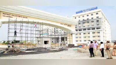 கள்ளக்குறிச்சி புதிய கலெக்டர் அலுவலக திறப்பு விழா முன்னேற்பாடுப் பணி