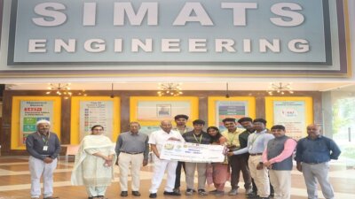 ஸ்மார்ட் இந்தியா ஹேக்கத்தான் 2025: சிமாட்ஸ் என்ஜினியரிங் கல்லூரி மாணவர்கள் சாதனை