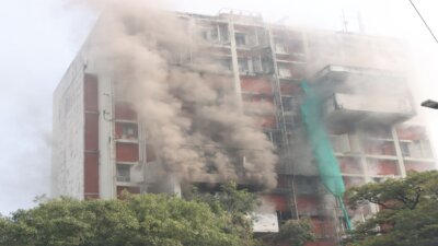 அண்ணா சாலை பி.எஸ்.என்.எல். அலுவலகத்தில் தீ விபத்து