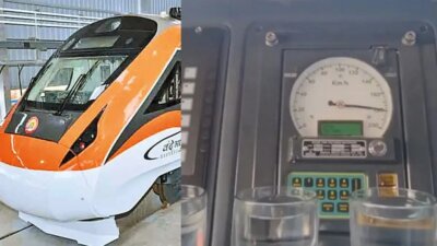 ‘‘வந்தே பாரத் ரெயிலில் 180 கி.மீ. வேகத்திலும் குவலையிலிருந்து சிந்தாத தண்ணீர்’’: