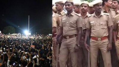 புத்தாண்டு கொண்டாட்டம்: தமிழகம் முழுவதும் பாதுகாப்பு பணியில் 1 லட்சம் போலீசார்