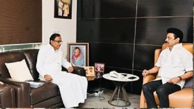 முதல்வர் மு.க.ஸ்டாலினுடன் ப.சிதம்பரம் சந்திப்பு