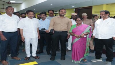 கடலூரில் புனரமைக்கப்பட்ட நவீன உடற்பயிற்சி கூடம்: கலெக்டர் சிபி ஆதித்யா திறந்து வைத்தார்