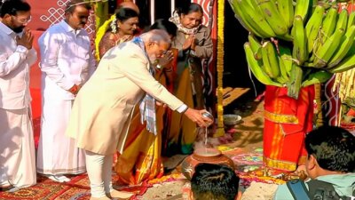 டெல்லியில் அமைச்சர் முருகன் இல்லத்தில் பொங்கல் விழா: மோடி பங்கேற்பு