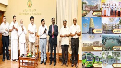 இந்து சமய அறநிலையத்துறை சார்பில்  19 புதிய திட்டப் பணிகள்: முதல்வர் ஸ்டாலின் 17 முடிவுற்ற பணிகளைத் துவக்கினார்