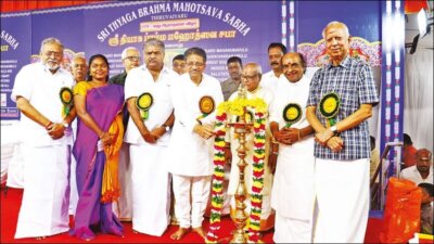 திருவையாறில் தியாகராஜர் ஆராதனை விழா: ஐகோர்ட் நீதிபதி சுரேஷ்குமார் துவக்கினார்