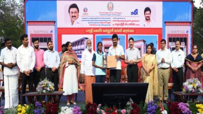 பிராட்வே பாரதி மகளிர் கல்லூரியில் ரூ.19.58 கோடியில் புதிய “கல்வி அரங்கம்”: துணைமுதல்வர் உதயநிதி ஸ்டாலின் அடிக்கல்